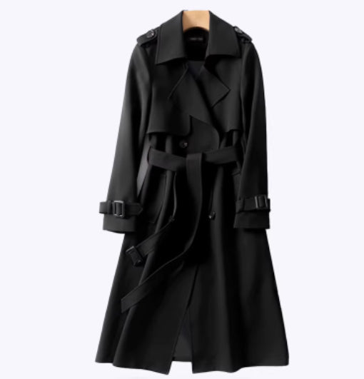 High-end Tailored Trench Coat Casual Plus-size Mid-length British-style Coat For Petite Figures