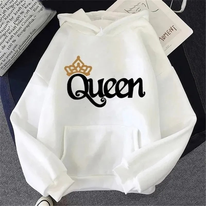 QUEEN Print Hoodies Fleece Hooded Sweatshirt