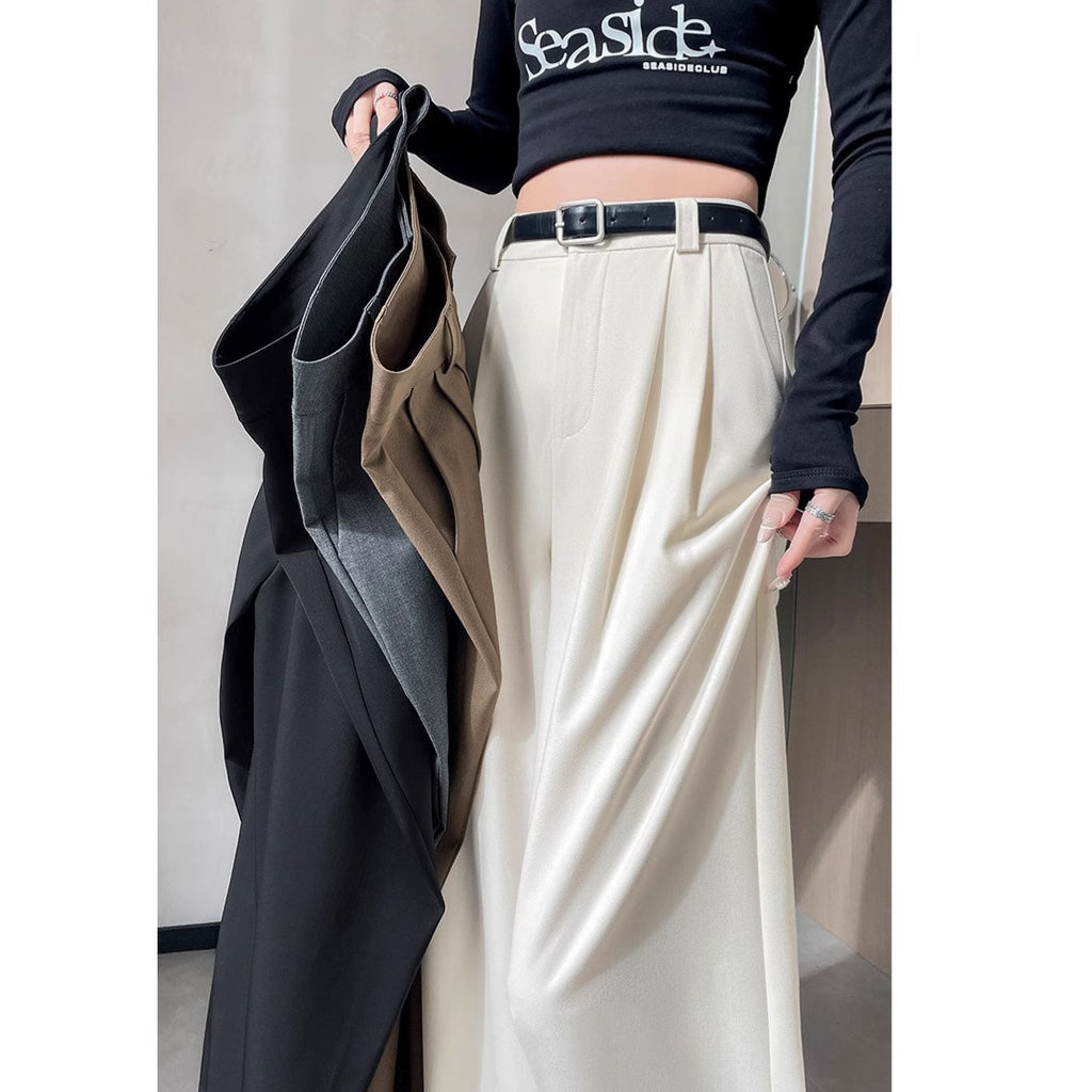 Spring Summer High-End Flowy Suit Pants
