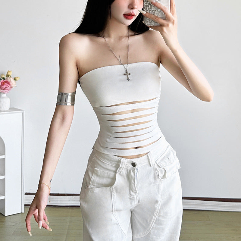 Solid Color Sexy Hot Girl Tube Top Vest