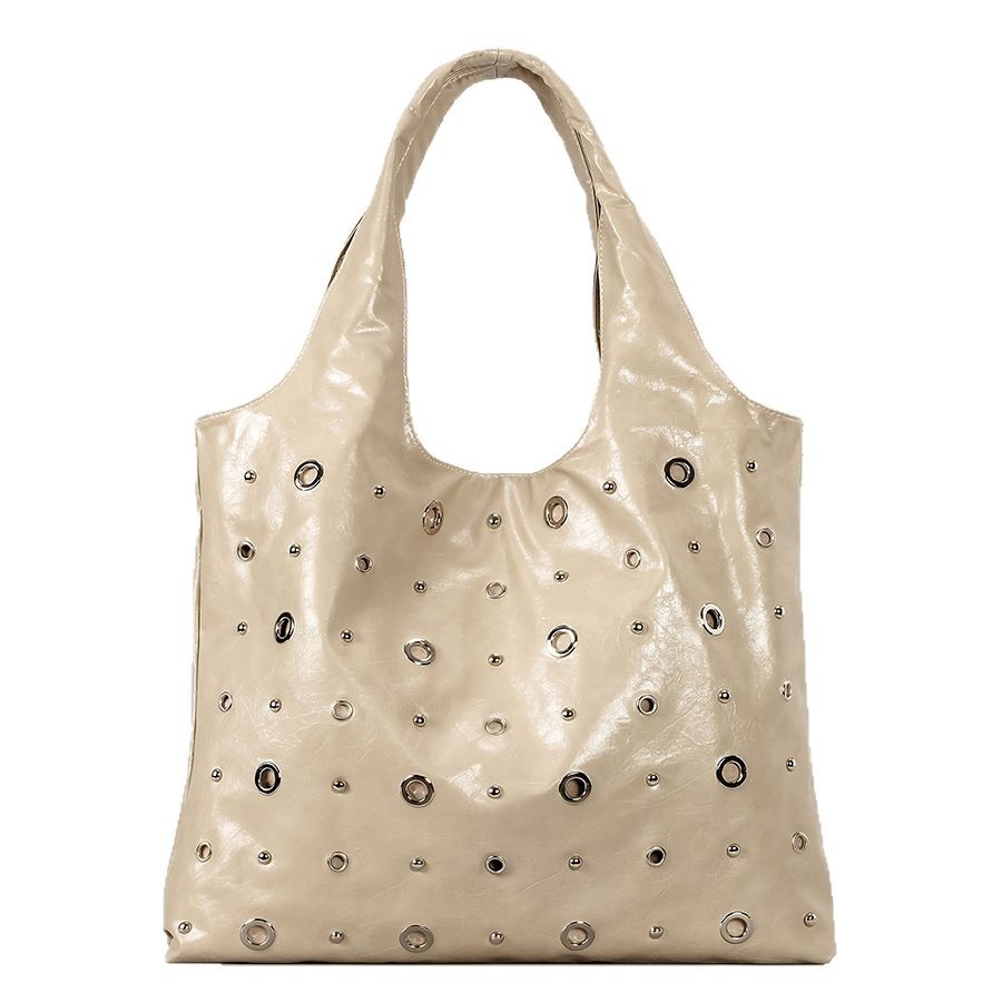 Niche-design High-capacity Tote Bag With Studs