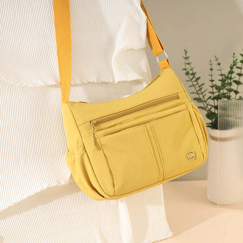 Large-capacity Casual Bag A Multi-compartment Fabric Shoulder Or Crossbody Bag