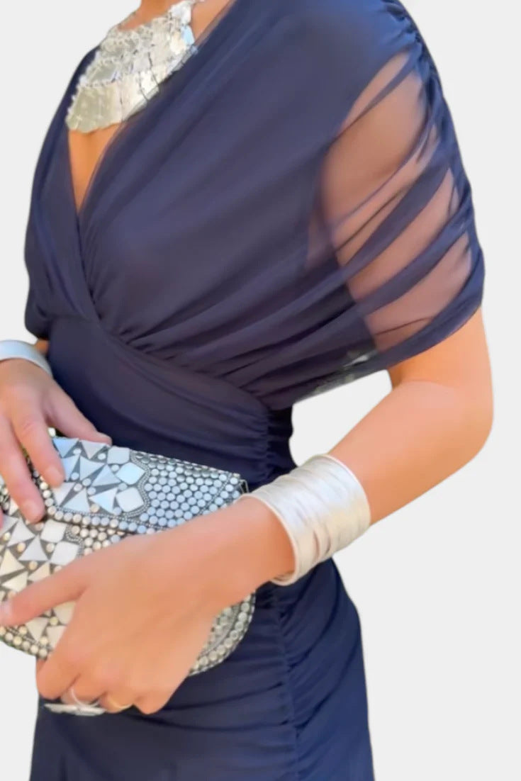 European And American Spring Summer Mesh Printed Camisole Dress