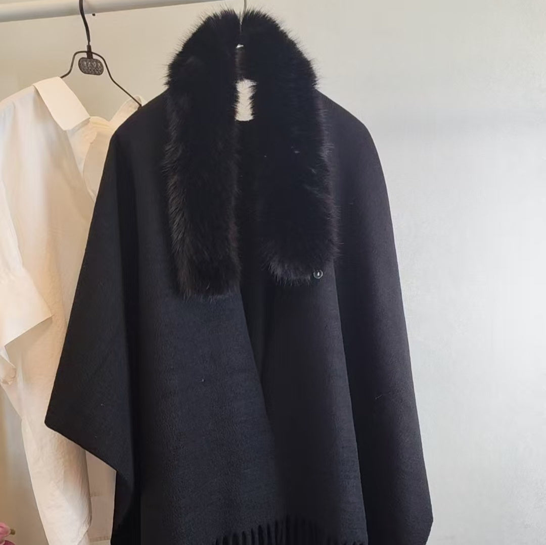 Womens Premium Cashmere Shawl In Solid Color For Extra Warmth