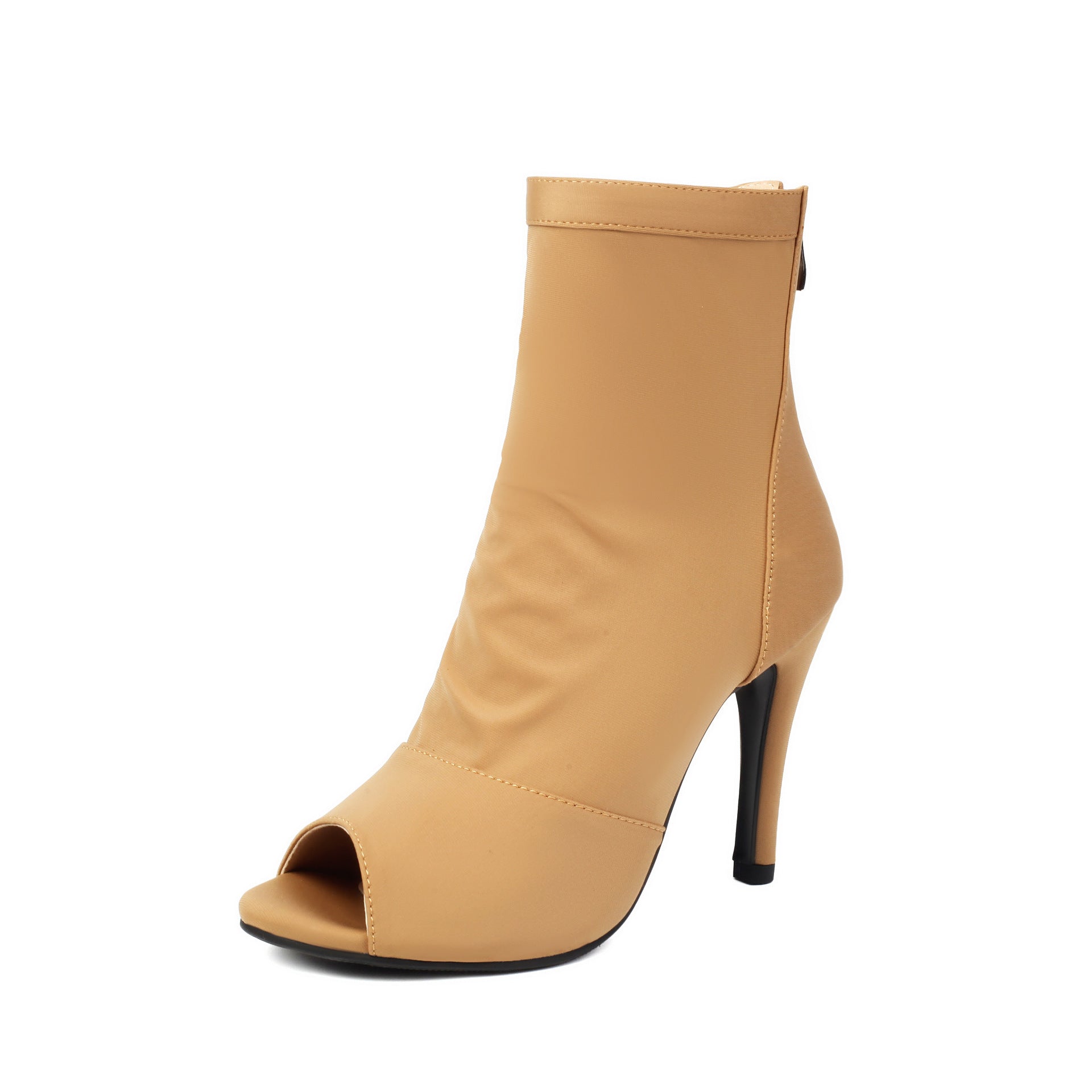 High-heeled Women's Stiletto Boots With Fishmouth.