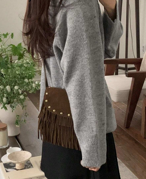 Women's V-neck Pullover Simple Solid Color