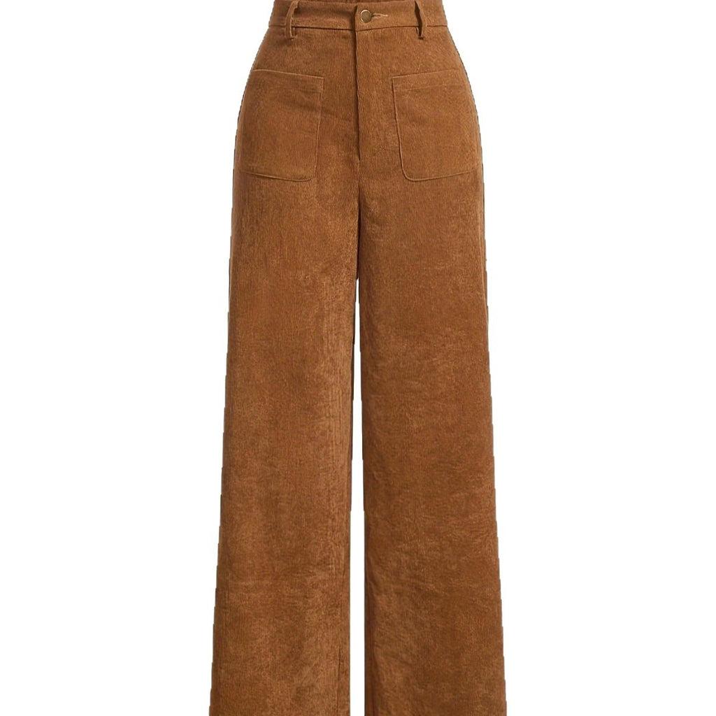 Tall Loose All-matching Corduroy Retro Straight-leg Trousers