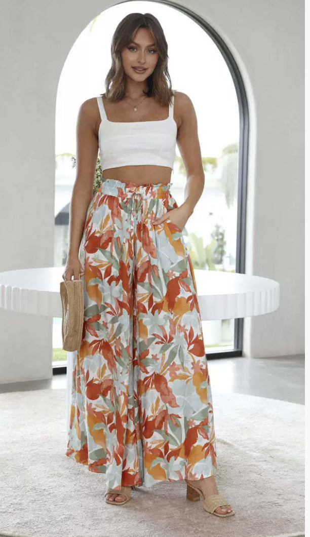 Women's Loose Wide-leg Pants With Pockets