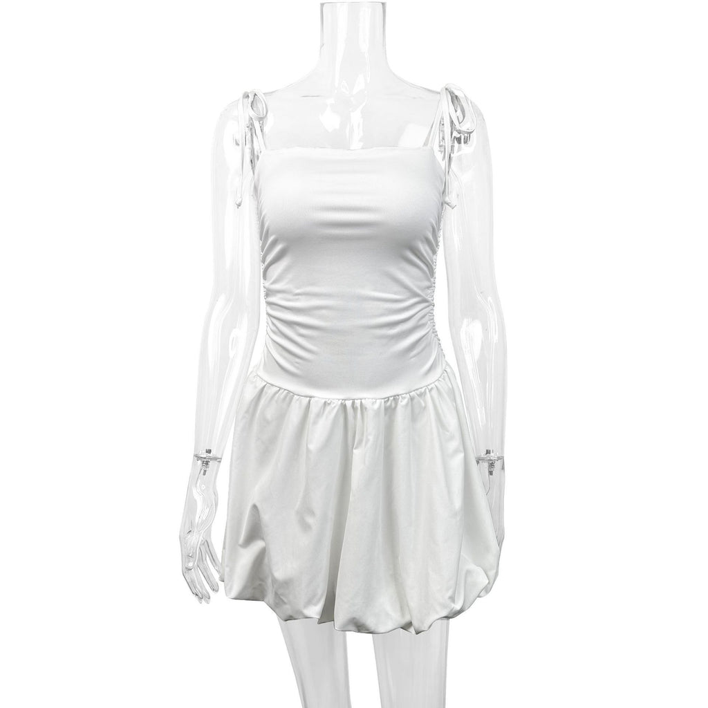 European And American Style Sexy Slim Strap Tube Top Fashion Short Dress