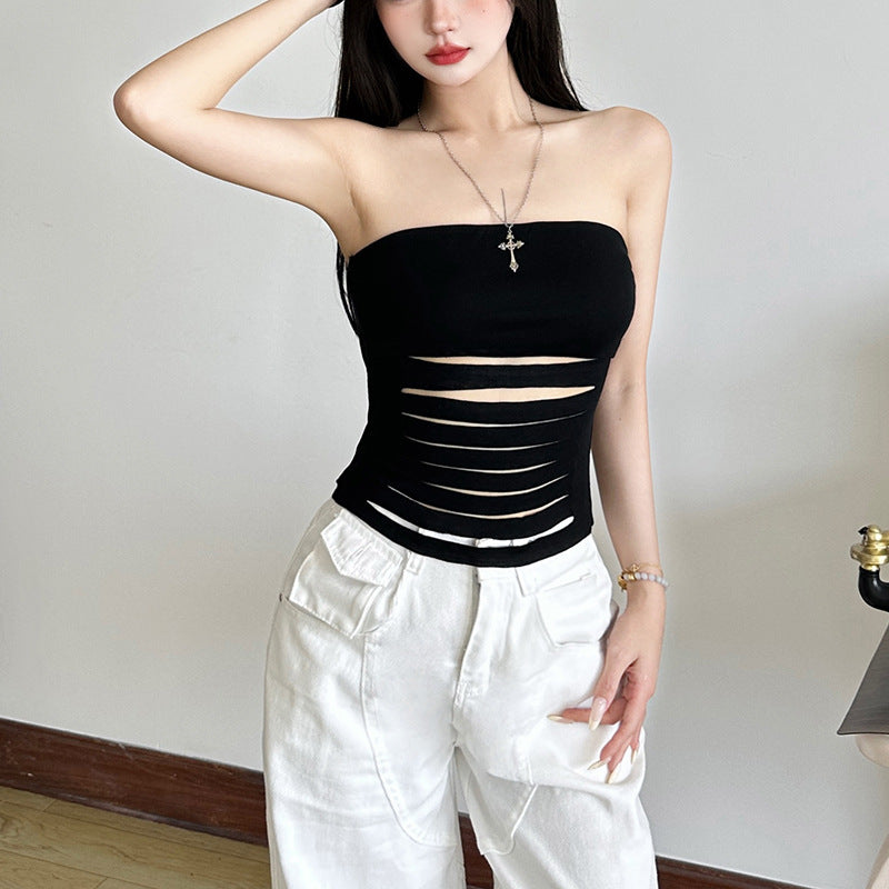 Solid Color Sexy Hot Girl Tube Top Vest