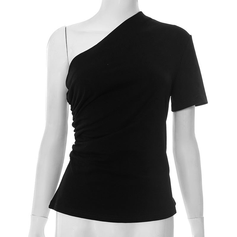 European And American Solid Color Shoulder Bag Casual Vest T-shirt