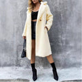 Elegant Double Breasted Lapel Loose And Warm Long-cut Coat