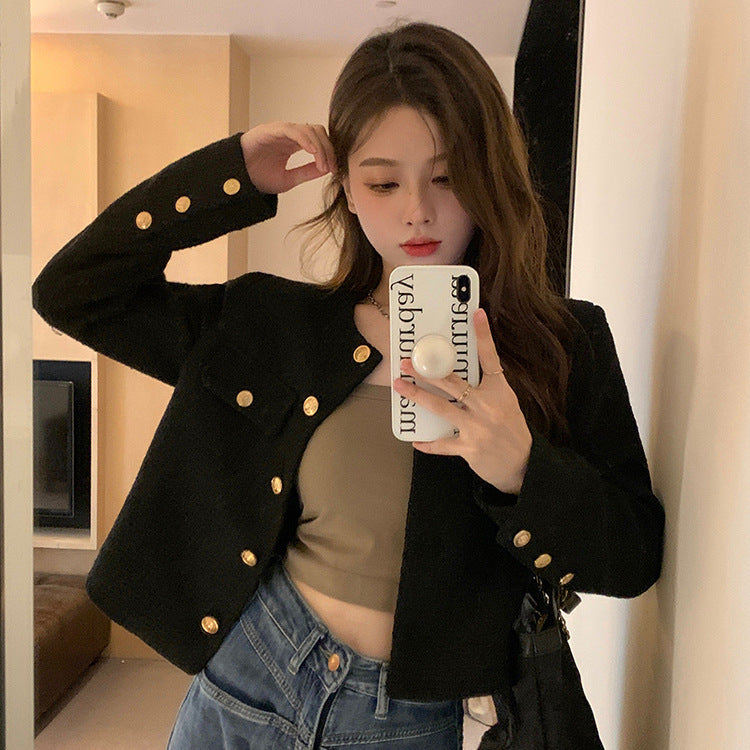 High-end French Street-style Versatile Button-up Top