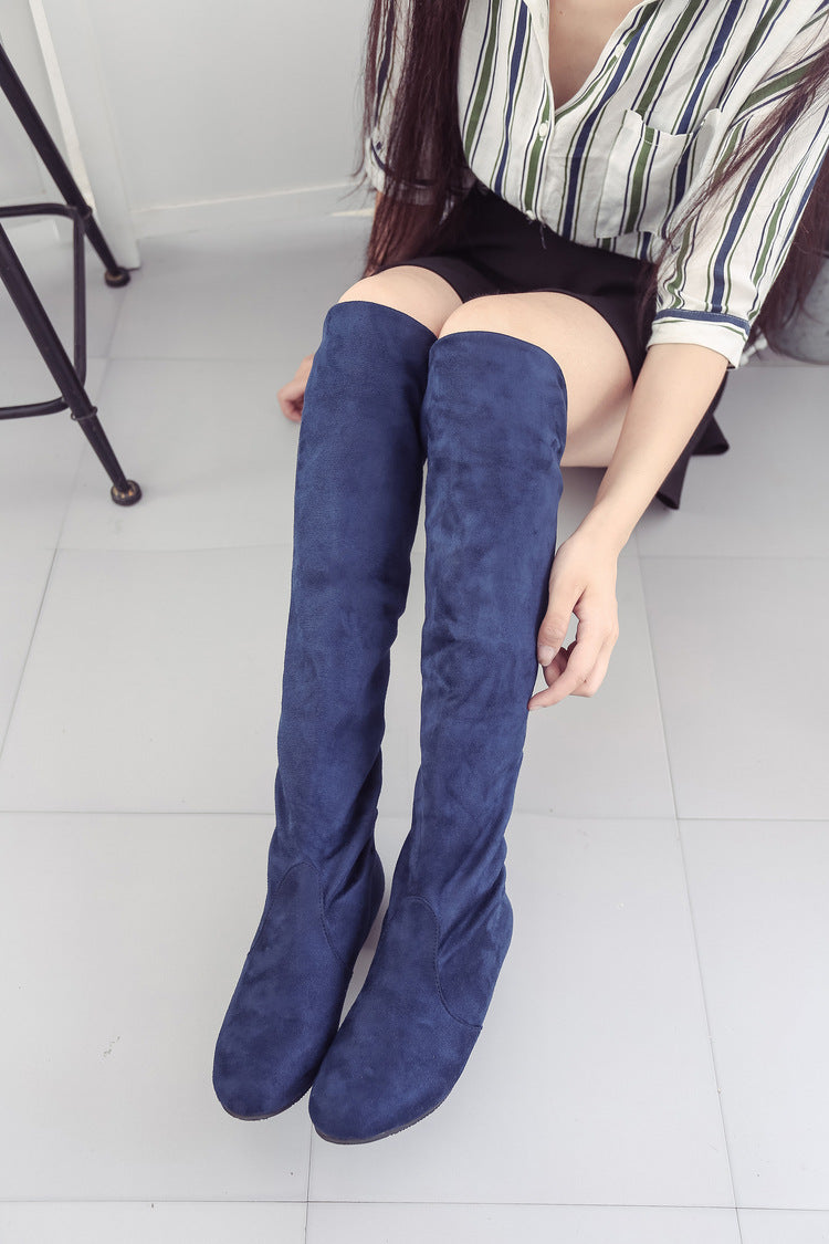 New Fallwinter Korean-style Over-the-knee Boots With Chunky Heels