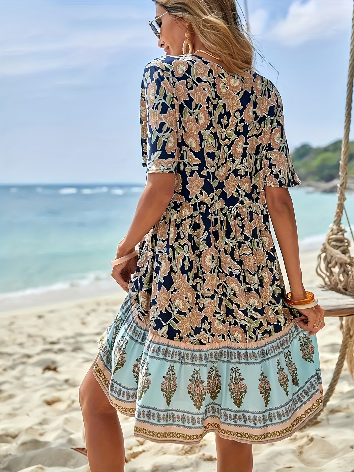 Fashion Personality Lady Elegant Print Dress