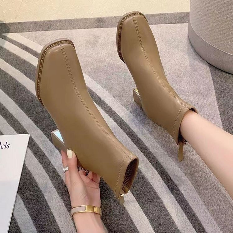 Fallwinter Chunky Heel Ankle Boots