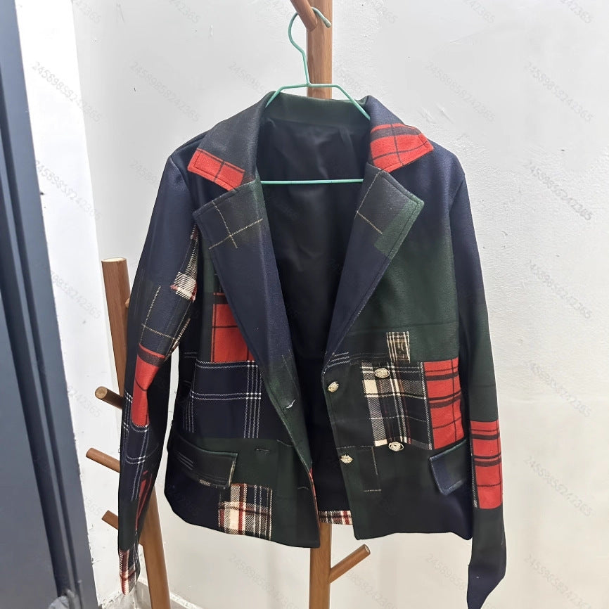 Ladies' Double-breasted Wool Suit Jacket