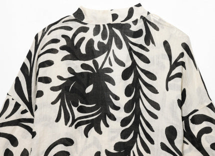Women's Printed Kimono Coat Pants