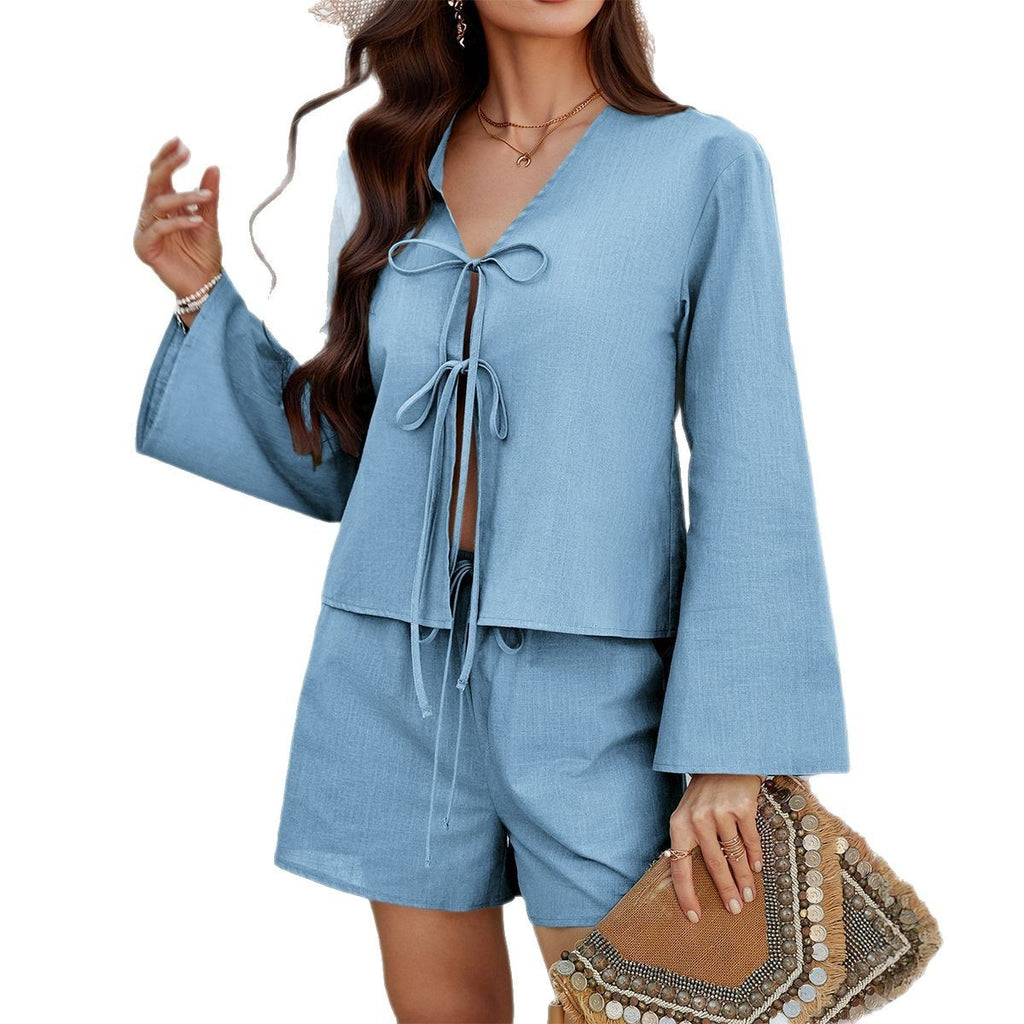 Top Short Pants Suit Women's Clothing