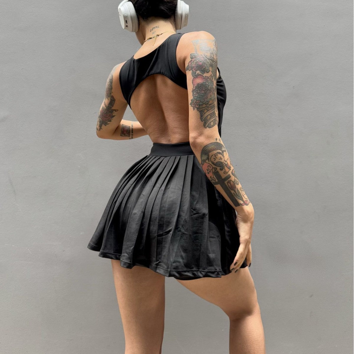 Nude Feel Sports Dress Women's Anti-exposure Base Outdoor Running Fitness Breathable Chest Pad