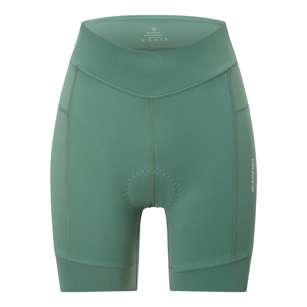 Cycling Pants Silica Gel Pad Shock Absorption High Elastic 5 Points Cycling Shorts