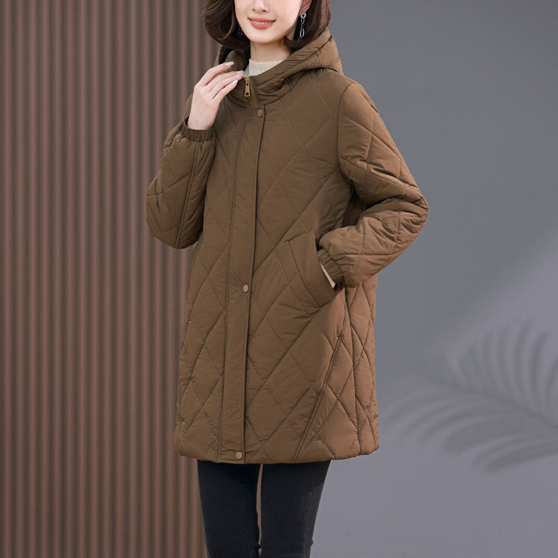 Mid-length Loose Cotton-padded Thick Coat