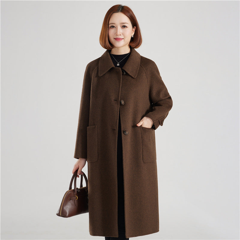 Stylish Double-Faced Wool Coat For Elegant Outerwear