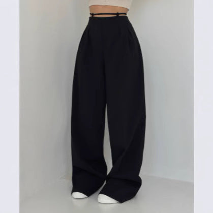 Fashion Casual Women's Clothing Straight-leg Trousers