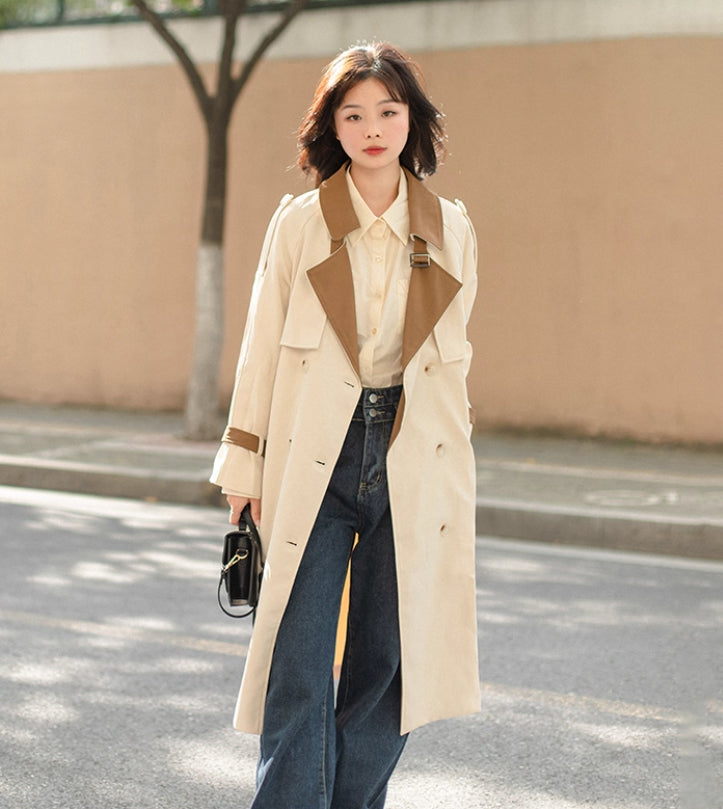 Retro Petite Below-the-knee British-style Drapey Midi Coat