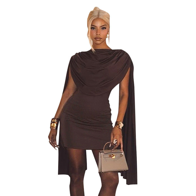 Women's Solid Color Slim-fit Surplice Neckline Sleeveless Dress