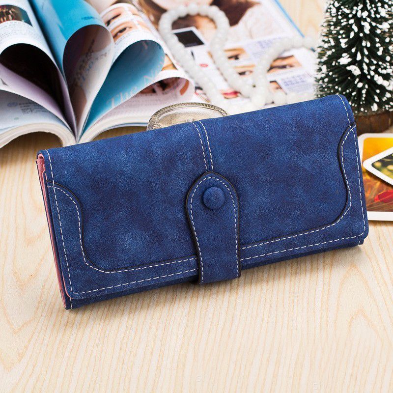 Stylish Matte Long Wallet For Women With Large Capacity