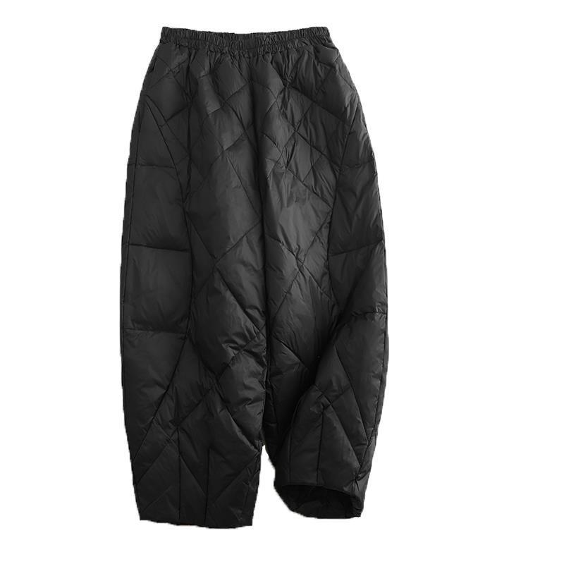 Outer High-end Loose Quilted High Waist Pants