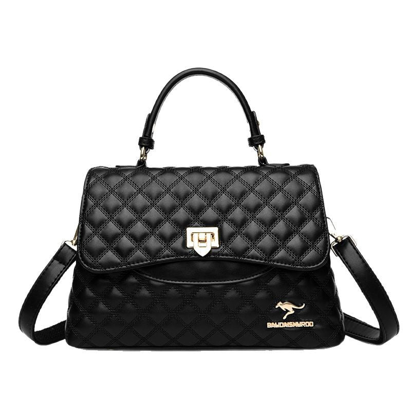 Fashionable Versatile Diamond-quilted Crossbody Shoulder Bag