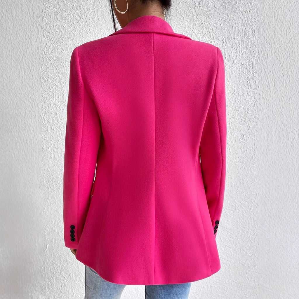 Tailored Wool Suit Jacket For Elegant Women's Commute