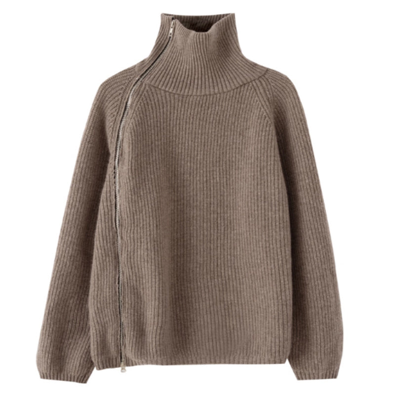 Ladies High Neck Long Sleeve Sweater