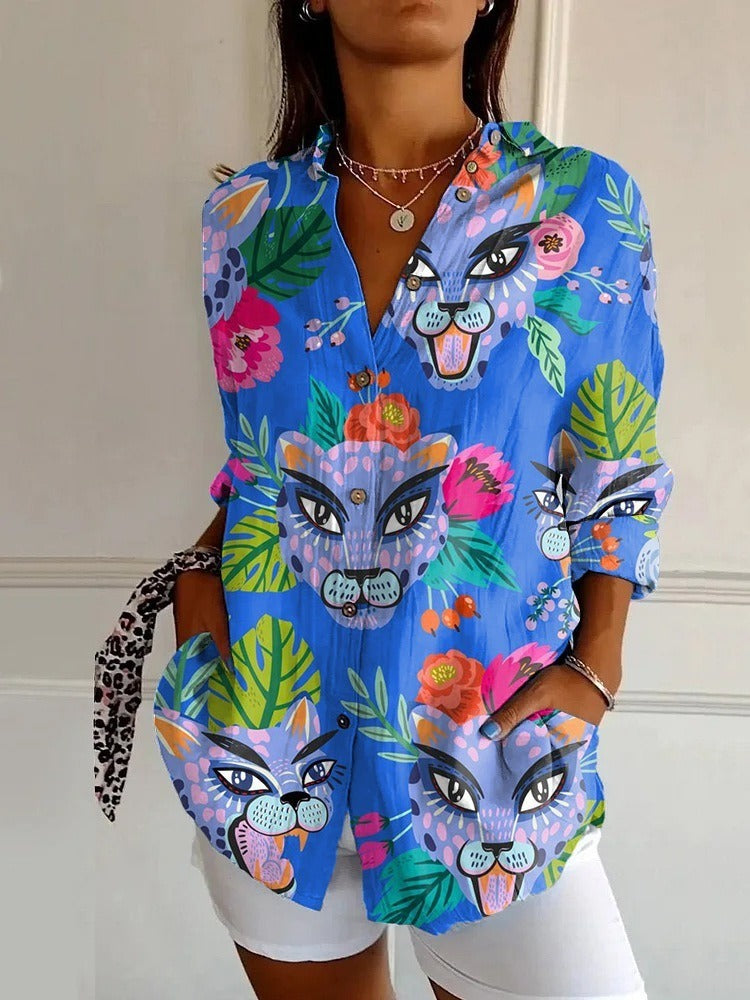 3D Digital Printing Long Sleeve Shirt Top