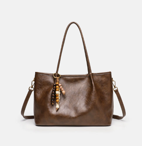 Solid-color Niche Underarm Pleated Fashion Tote Bag