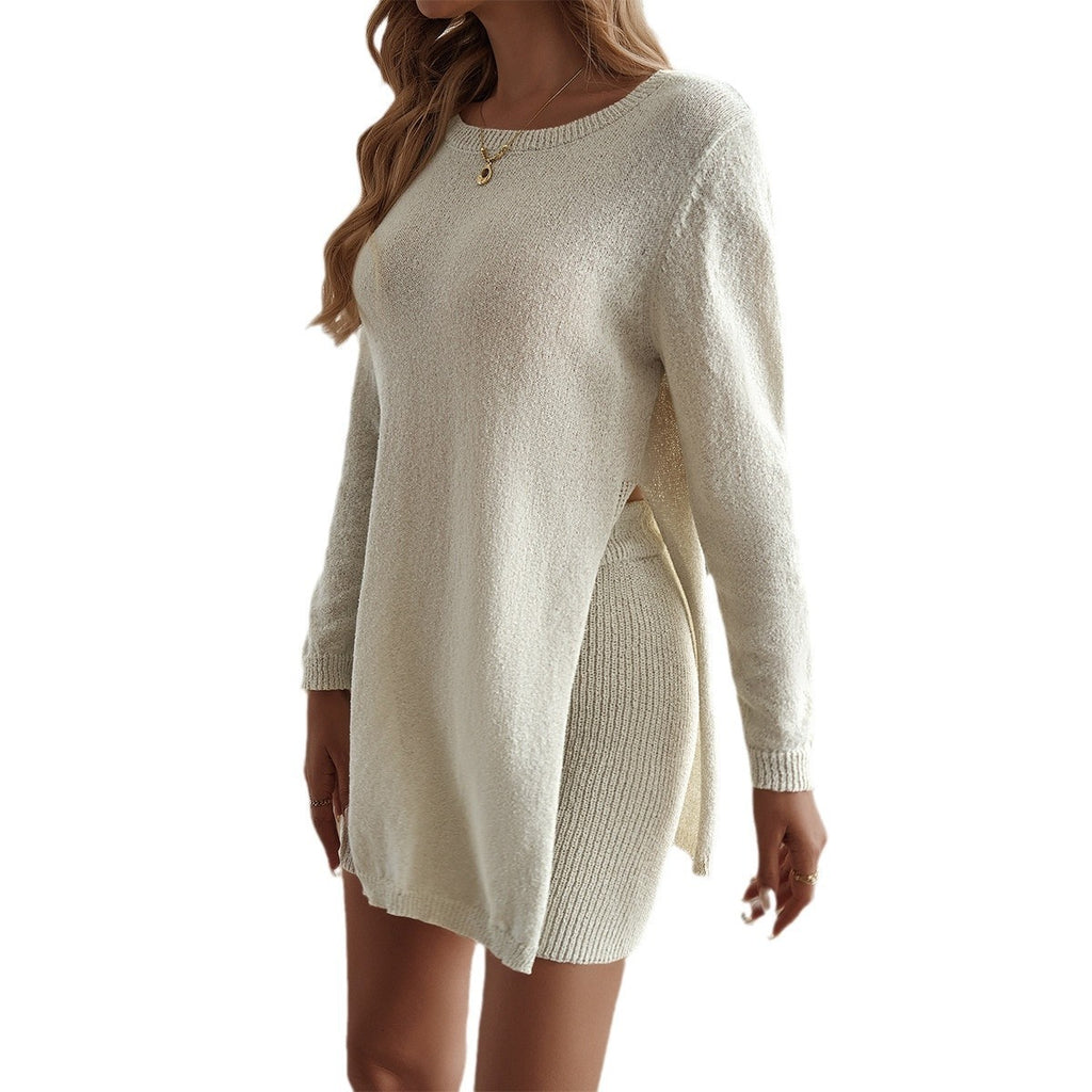Casual Home Outdoor Long Sleeve Short Shorts Sweater Suit Women