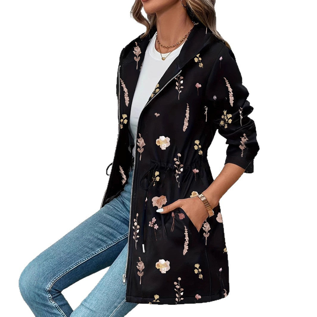 Womens Retro Floral Jacket For FallWinter In Europe And America