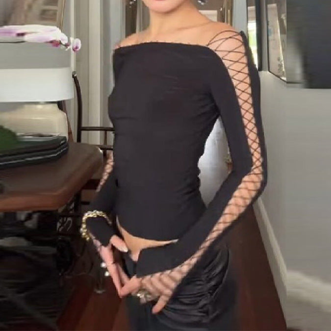 Slimming Cutout Top With Tie-up Details