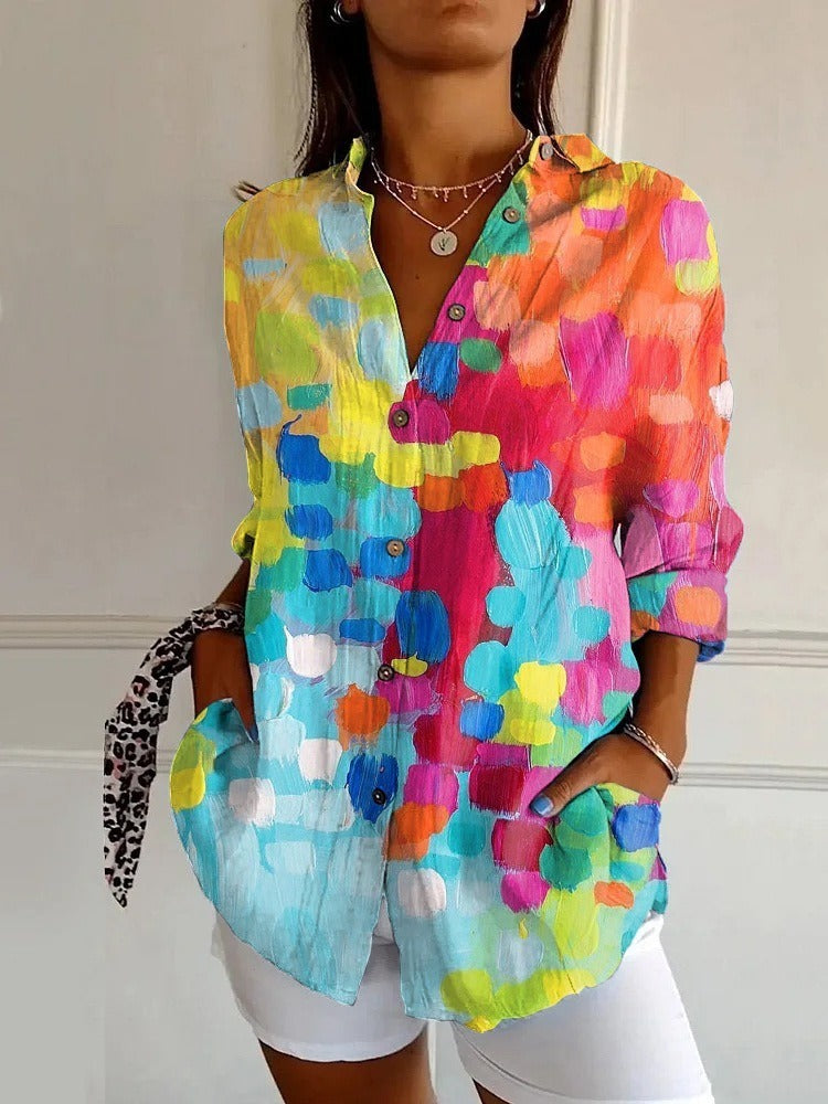 3D Digital Printing Long Sleeve Shirt Top