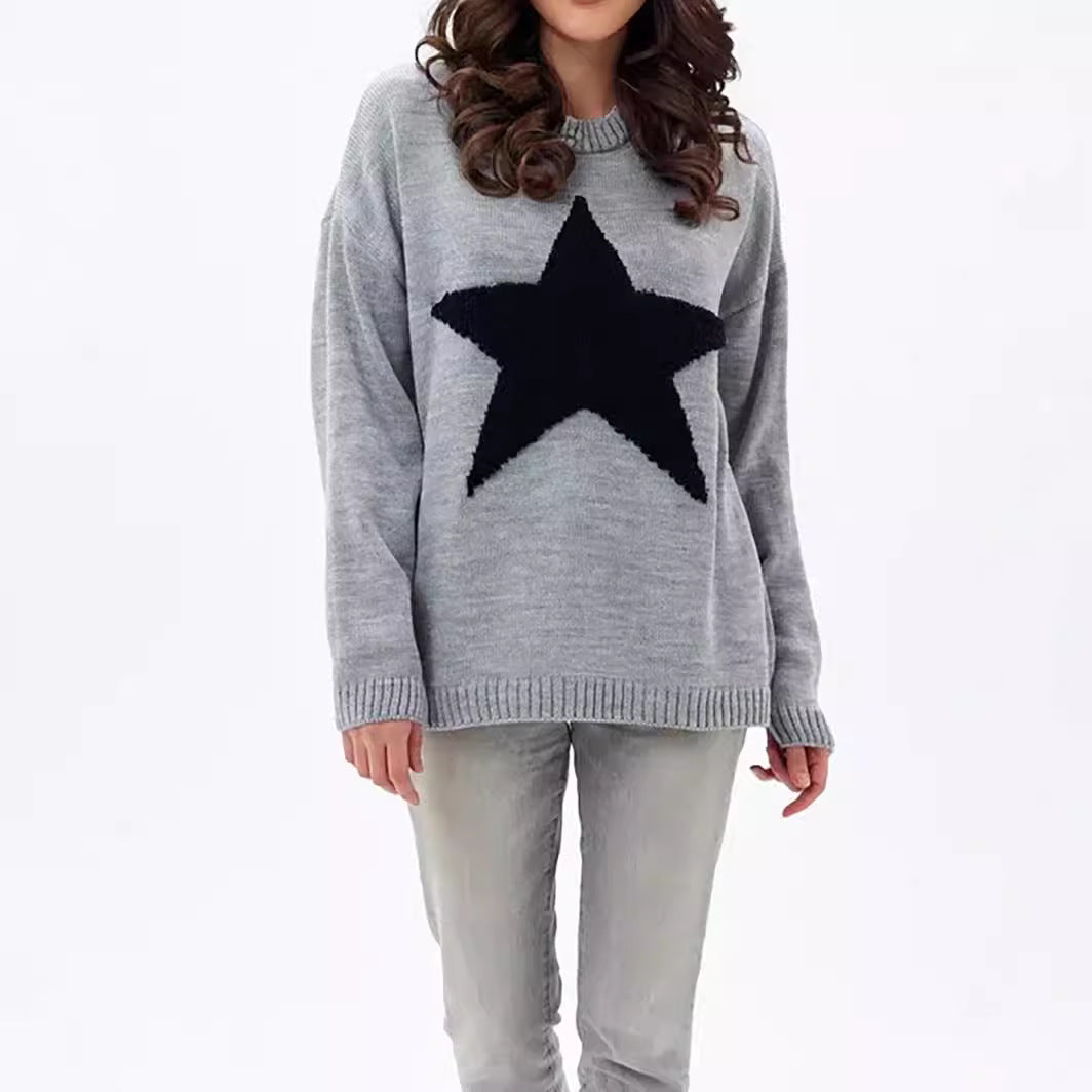 Women's Sweater Pullover Round Neck Thread