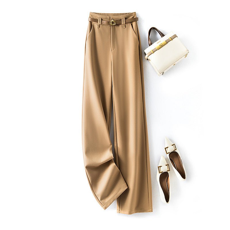 Narrow Wide-leg Pants Women's Autumn New Straight Loose Casual Suit Pants