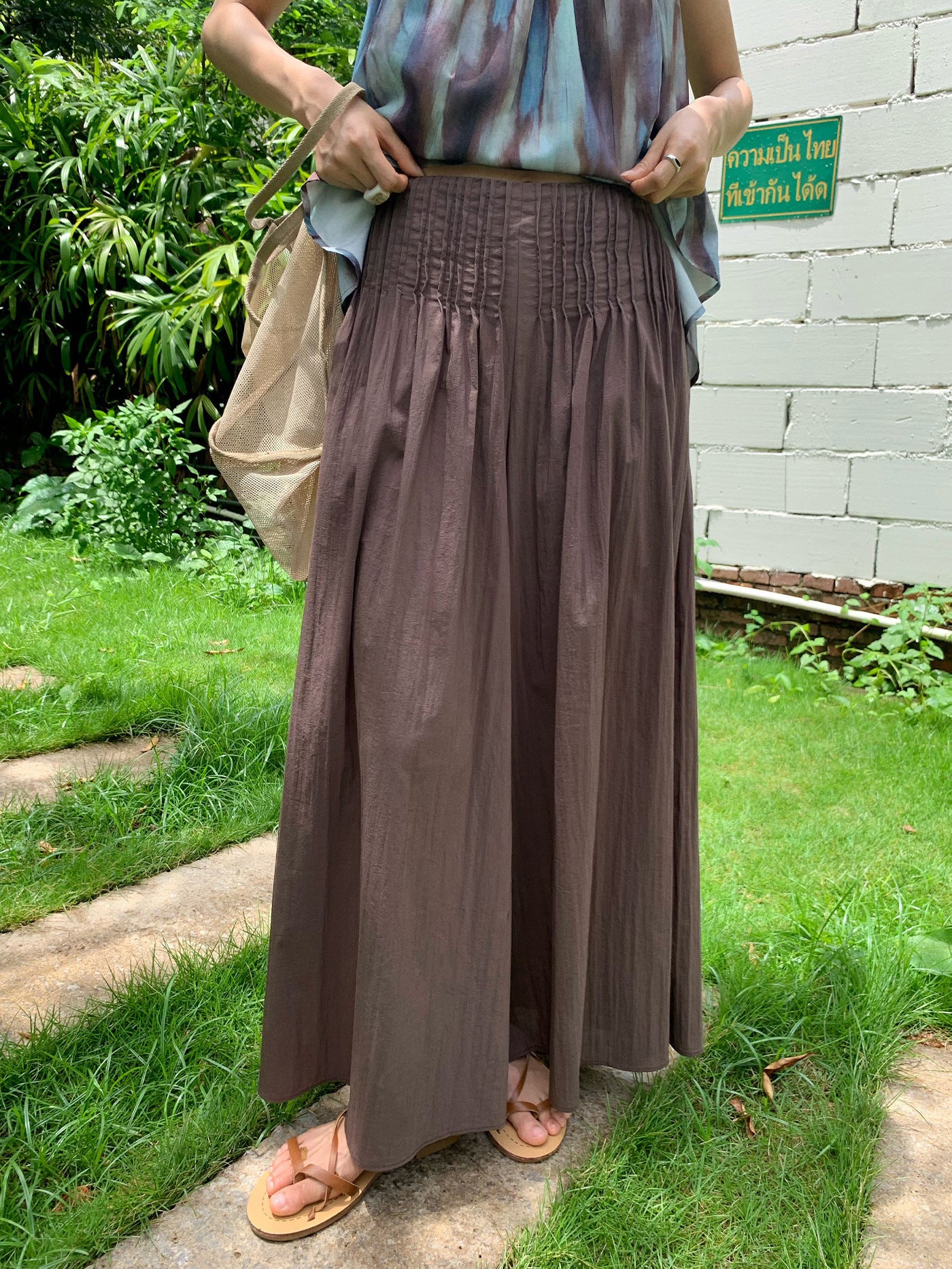 Women's Summer Thin Pleated Draping Casual Wide-leg Pants