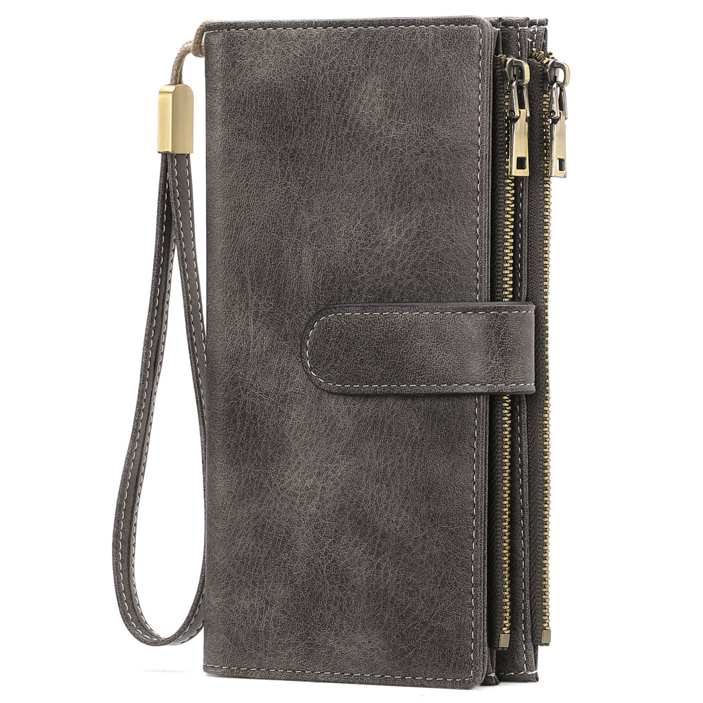 Long Wallet Multi-functional Vintage Tri-fold Purse