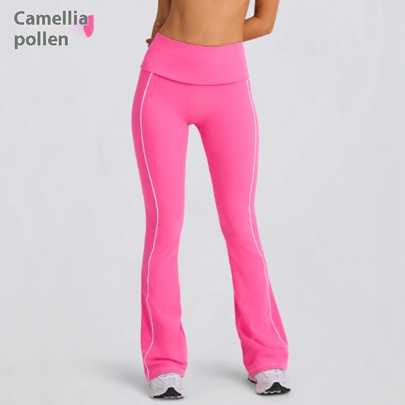 Yoga Clothes Autumn Strap Tube Top Nude Feel Bra Beauty Back Exercise Underwear Running Fitness Female Flared Pants Suit