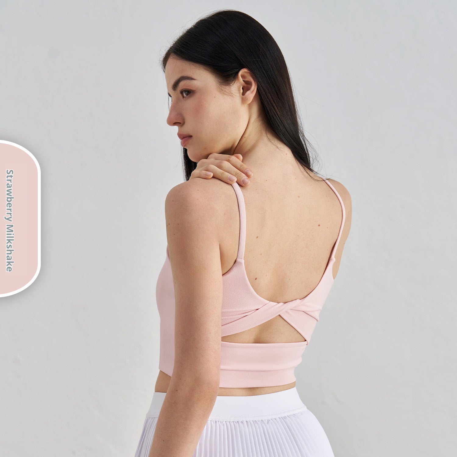 Nude Feel Detachable Sports Vest For Women Beauty Back Hollow Out