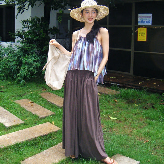 Women's Summer Thin Pleated Draping Casual Wide-leg Pants