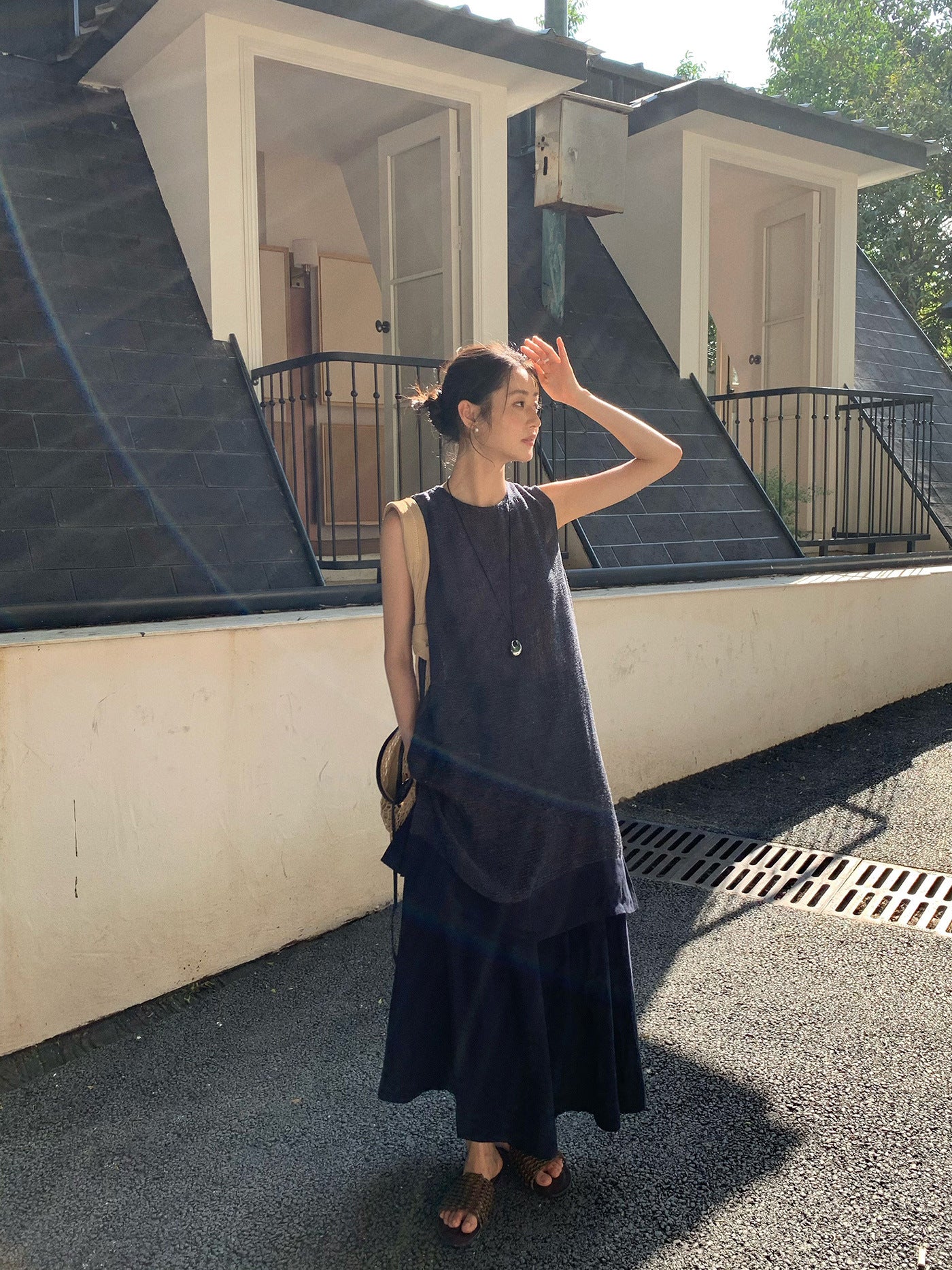 Fashion Personality Stitching Hollow Camisole Women