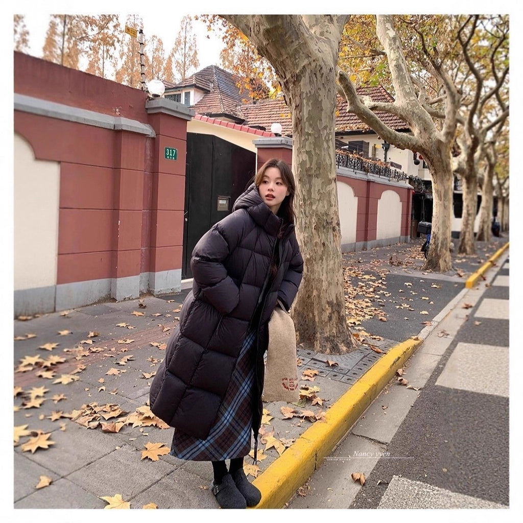 Women's Mid-length New Korean-style Loose Over-the-knee Padded Puffer Coat